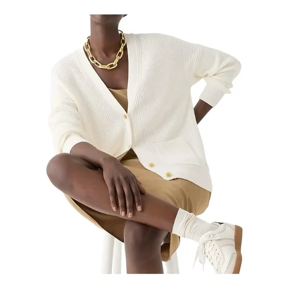 J.Crew V-Neck Cotton-Blend Cardigan Sweater Sz XXS BS950 - Picture 3 of 12